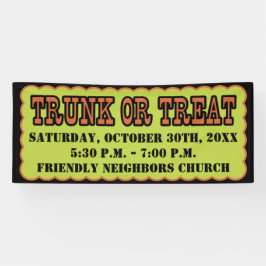 Lona Negro, tronco anaranjado y verde o invitación