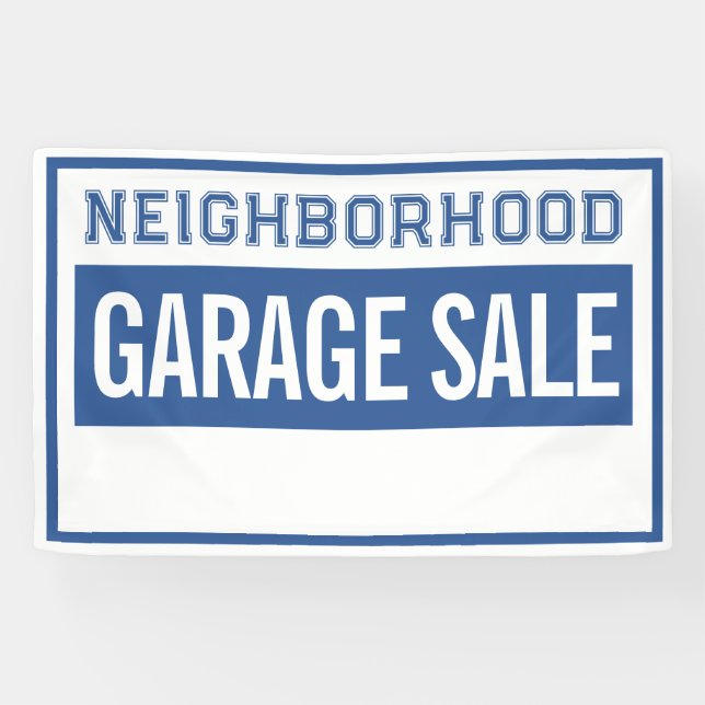 Lona Neighborhood Garage Sale Banner 2.5' X 4' (Horizontal)