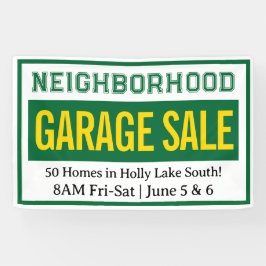 Lona Neighborhood Garage Sale Banner 2.5' X 4'