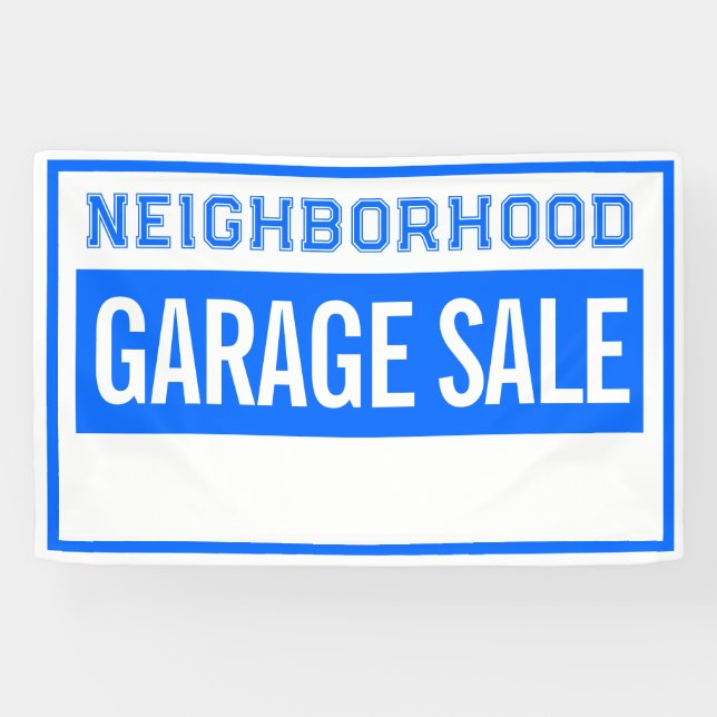 Lona Neighborhood Garage Sale Banner 2.5' X 4' (Horizontal)