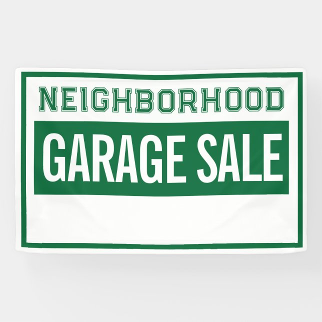 Lona Neighborhood Garage Sale Banner 2.5' X 4' (Horizontal)