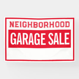 Lona Neighborhood Garage Sale Banner 2.5' X 4'