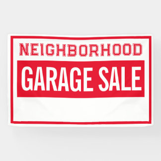 Lona Neighborhood Garage Sale Banner 2.5' X 4'