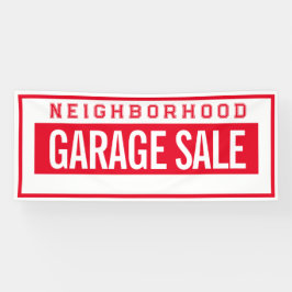 Lona Neighborhood Garage Sale Banner 2.5' X 6'