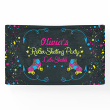 Neon, cartel de Fiesta de patines