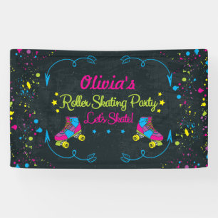 Lona Neon, cartel de Fiesta de patines