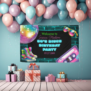 Lona Neon Disco Birthday de los 90