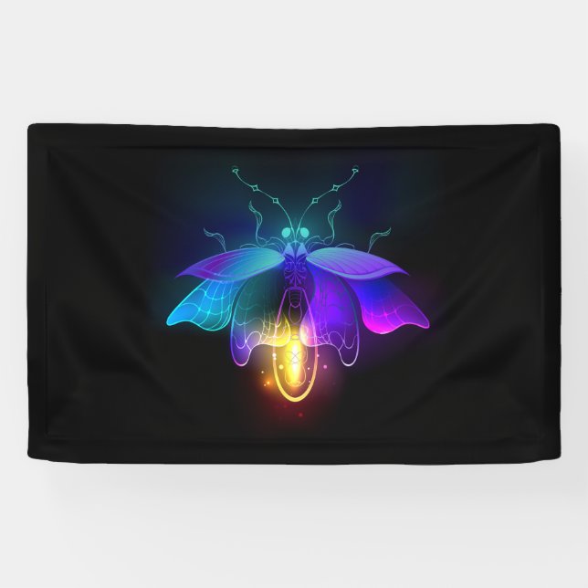 Lona Neon Firefly en negro (Horizontal)