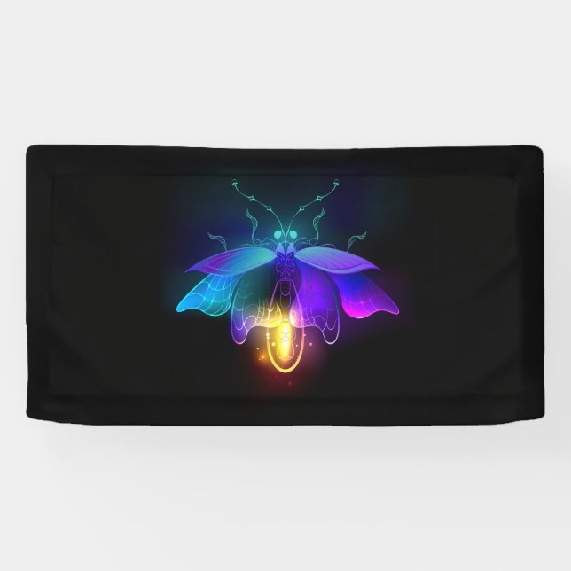 Lona Neon Firefly en negro (Horizontal)