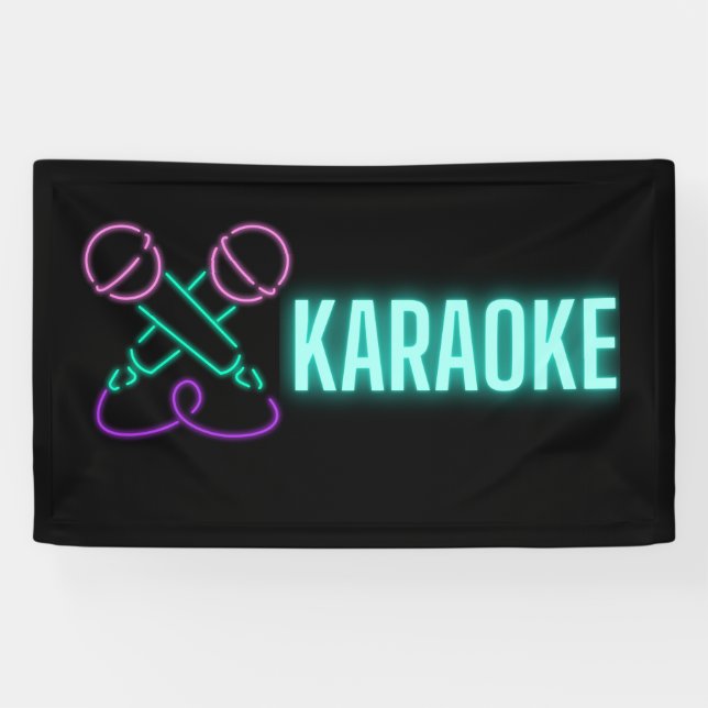 Lona Neon Karaoke Mics and Text (Horizontal)