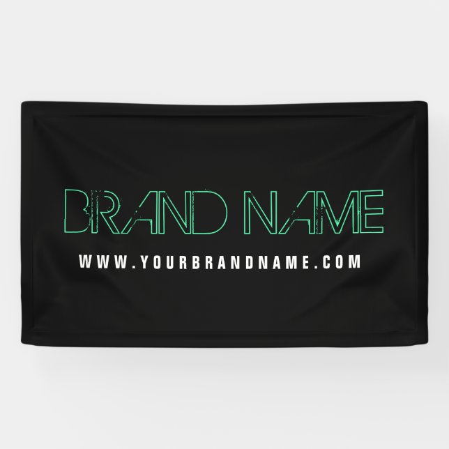 Lona Neon Look Green Black Modern Brand Name (Horizontal)