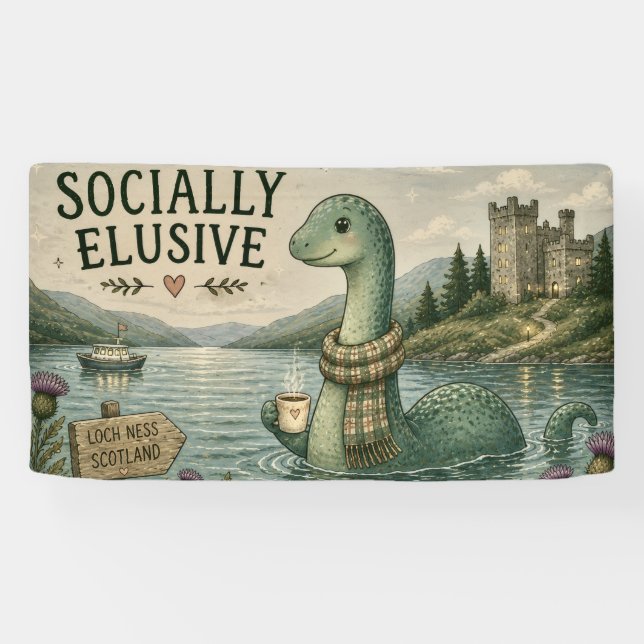 Lona Nessie esquiva socialmente criptozoología Loch Nes (Horizontal)