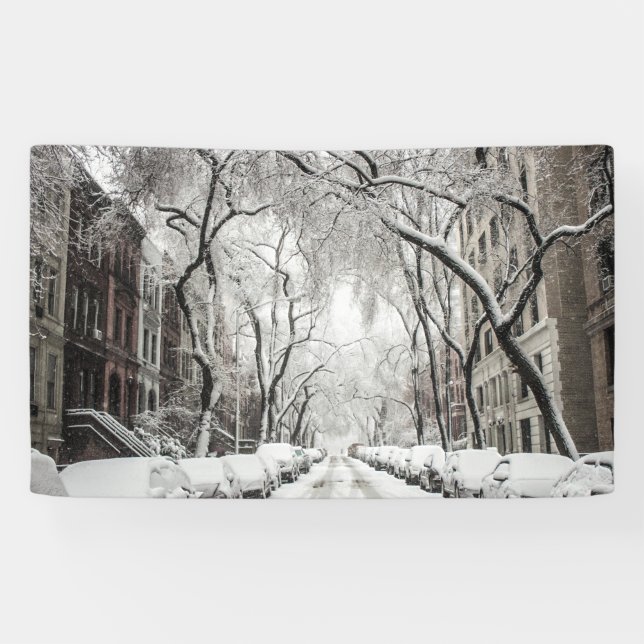 Lona Nieve de Navidades urbanos en Brooklyn NY (Horizontal)