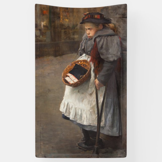 Lona Niña Cerilla Pobre Golfillo Callejero Pobreza Urba (Vertical)