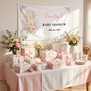 Lona Niña Dorada  Shower Retriever Cachorro Floral