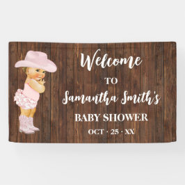 Lona Niña pequeña niña de vaca occidental bienvenida