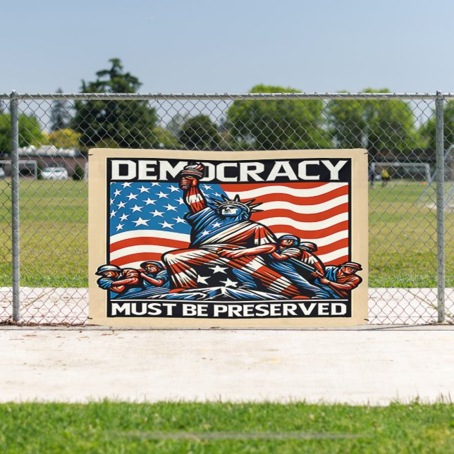 Lona Ningún Rey salva la democracia (in situ)