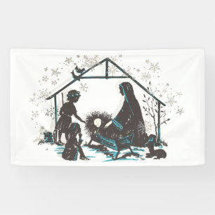 Lona Niño Santo Cristiano Jesús Navidades Natividad Esc