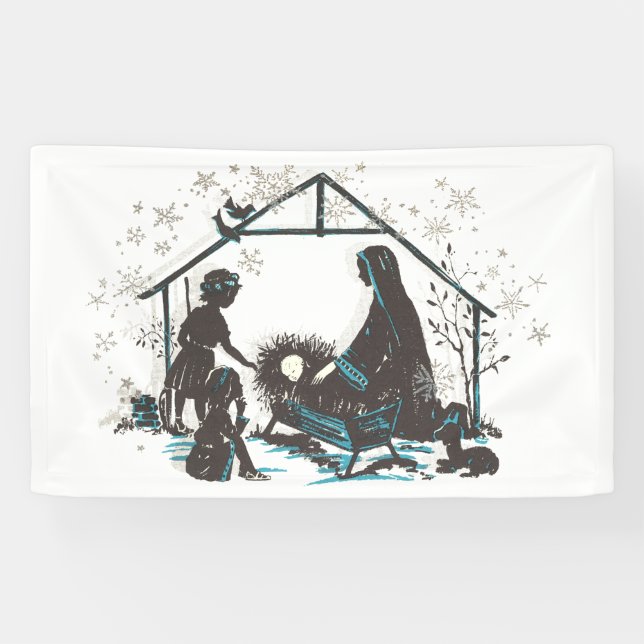 Lona Niño Santo Cristiano Jesús Navidades Natividad Esc (Horizontal)
