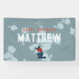 Lona Niños Fiestas modernos de Blue Paintball Niños Cum