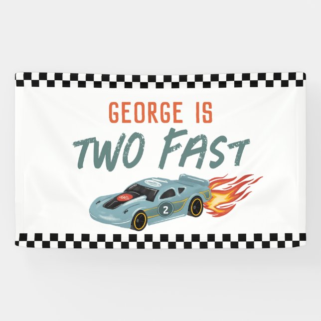 Lona Niños Guay Dos Rápidos Coche Caliente de Segundo C (Horizontal)