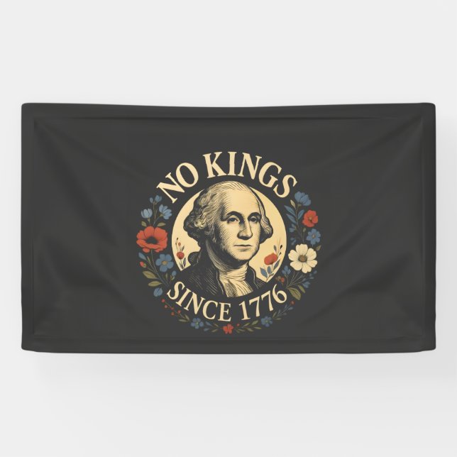 Lona No King Since 1776 American Democracy Protest  (Horizontal)