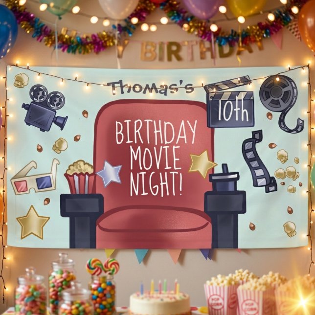 Lona Noche de cine de cumpleaños (Subido por el creador)