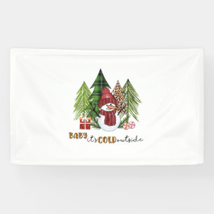 Lona Noche de regalo de Navidad Bebé, hace frío afuera