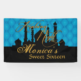 Lona Noches árabes temáticas, azul