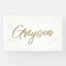 Nombramiento de niño Purpurina de oro de cumpleaño