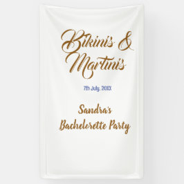 Lona nombre de despedida de soltera bikinis y martinis