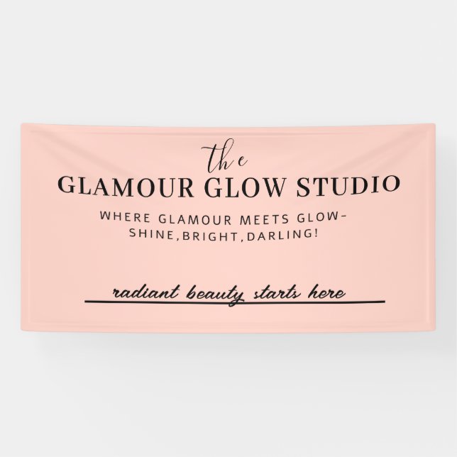 Lona Nombre de la cámara de belleza personalizado con c (Horizontal)