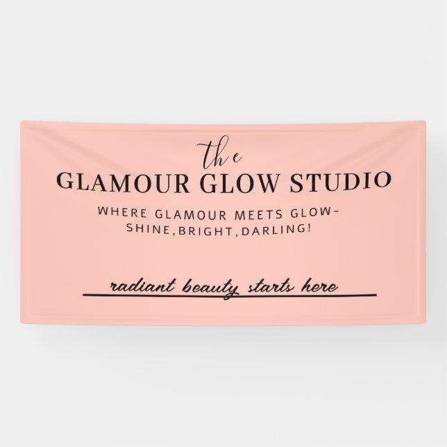 Lona Nombre de la cámara de belleza personalizado con c (Horizontal)