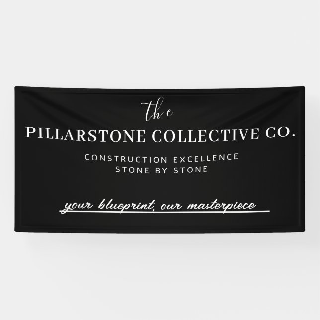 Lona Nombre de la empresa de construcción inmobiliaria  (Horizontal)