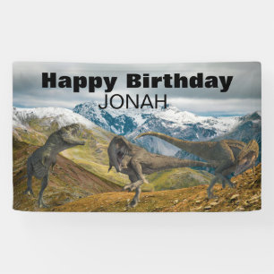 Lona Nombre de la fiesta de cumpleaños Dinosaurio Tyran