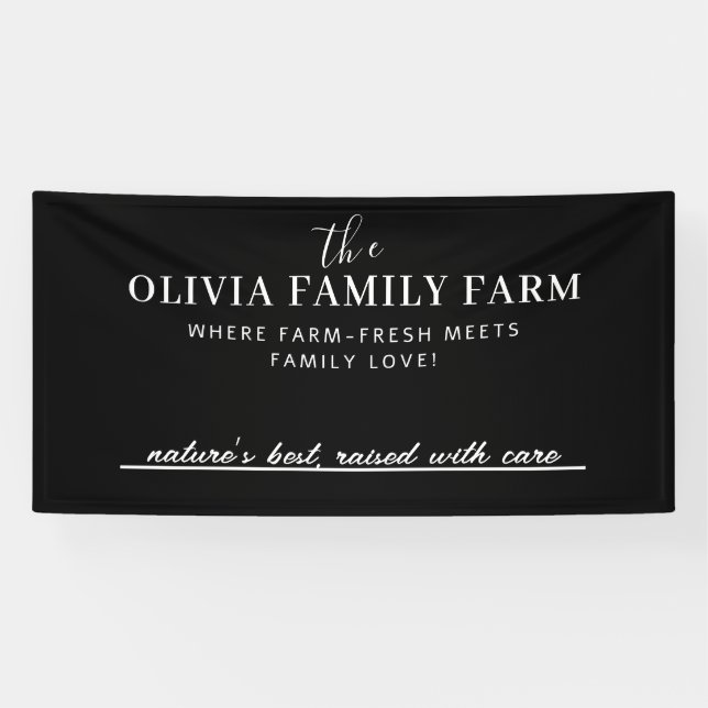 Lona Nombre de la granja de la familia de personalizado (Horizontal)