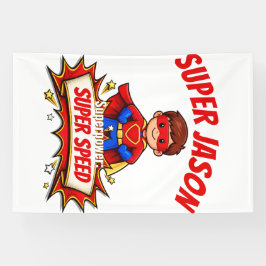 Lona Nombre de superhéroe personalizado para niños