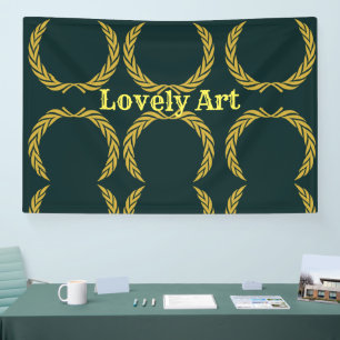Lona Nombre de texto de Lovely Art con imagen de la cor
