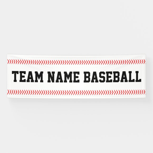 Lona Nombre del equipo personalizado Béisbol Fence Outf (Horizontal)