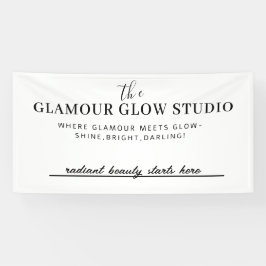 Lona Nombre del personalizado de belleza con línea de e