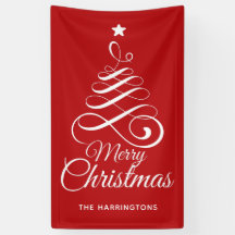 Nombre personalizado Banner de árbol de Navidad es