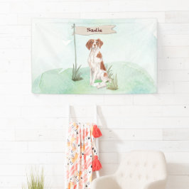 Lona Nombre personalizado Brittany perro mascota