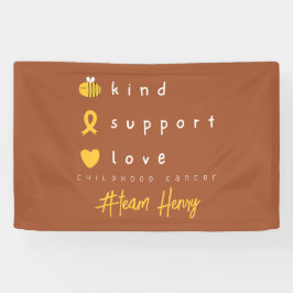 Lona nombre personalizado de cáncer infantil Rótulo de 