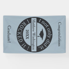 Lona Nombre personalizado de graduación, año y cartel d