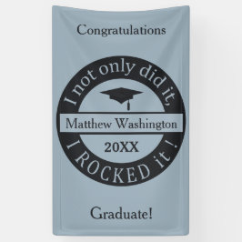 Lona Nombre personalizado de graduación, año y cartel d