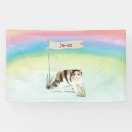 Lona Nombre personalizado gato exótico de pelo corto ma