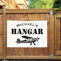 Nombre personalizado Hangar Avión Piloto Aviación 