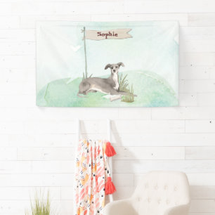 Lona Nombre personalizado para perro de compañía Galgo 