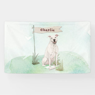 Lona Nombre personalizado Perro Mascota americano Staff