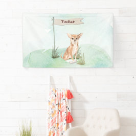 Lona Nombre personalizado Perro Mascota Chihuahua